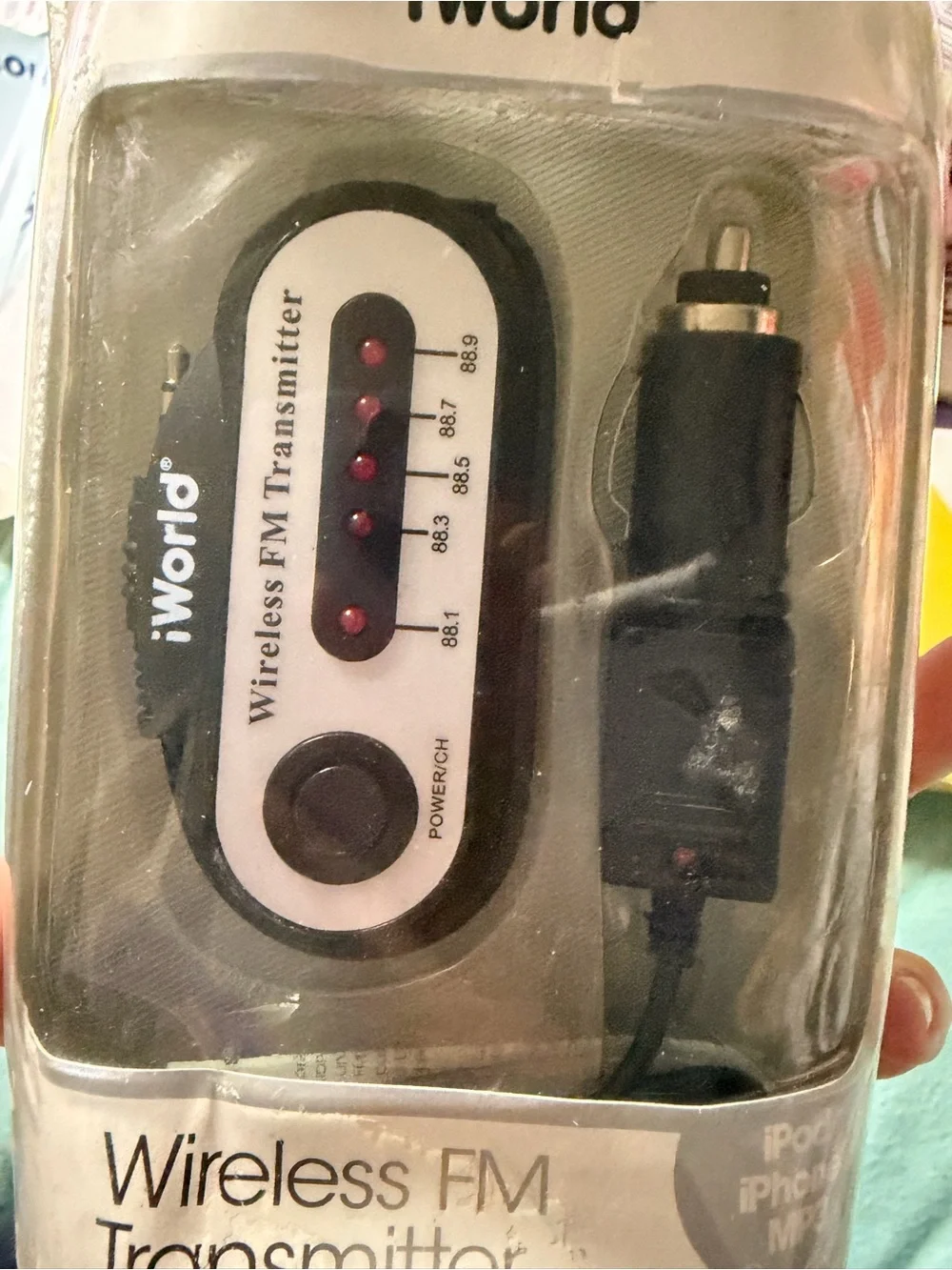 iWorld Black Wireless FM Transmitter for iPod iPhone MP3